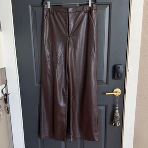Brown Faux Leather Women’s  Pants Sz 30